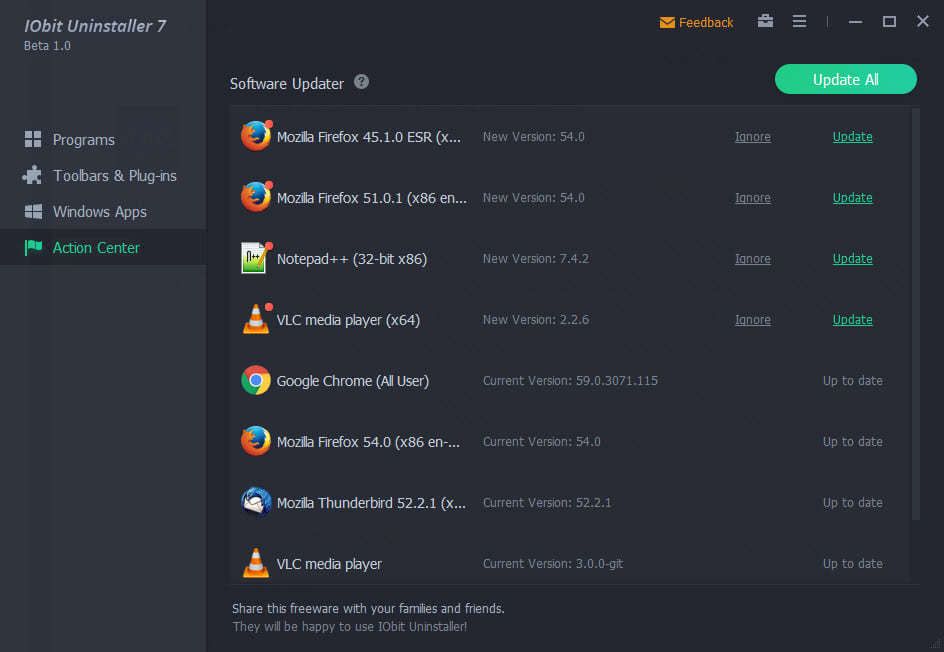 software updates iobit uninstaller 7