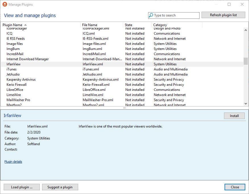 FBackup adds plugin support for IrfanView, qBitTorrent, and more programs