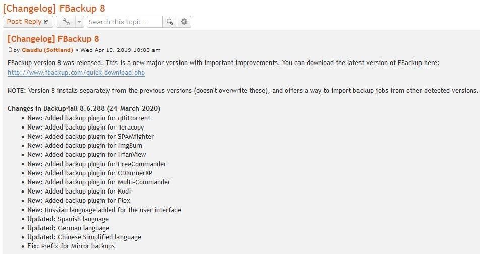 FBackup 8.6.288 change log