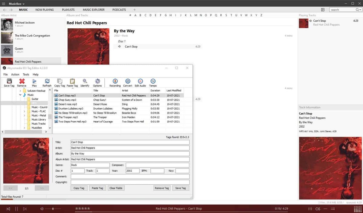 Abyssmedia ID3 Tag Editor - тестване на таговете