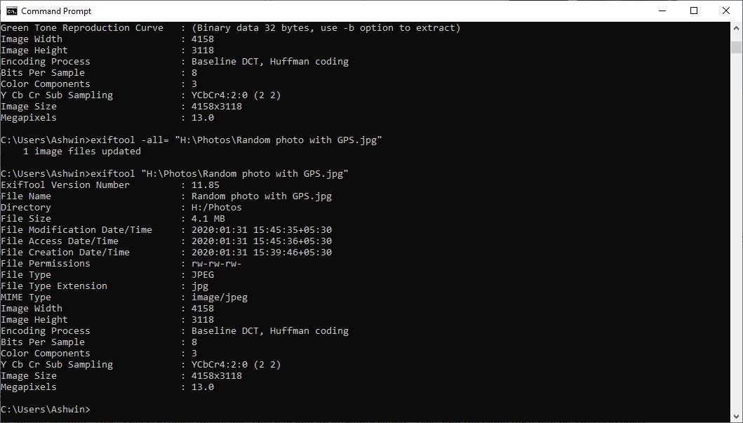 exifdata deleted all