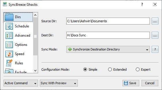 SyncBreeze setup
