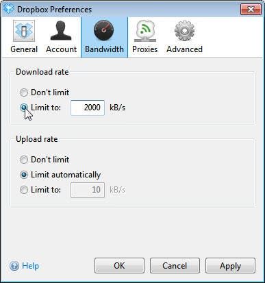 Dropbox 다운로드 속도 향상