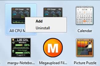 uninstall gadget
