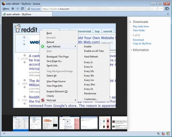 skydrive slideshow