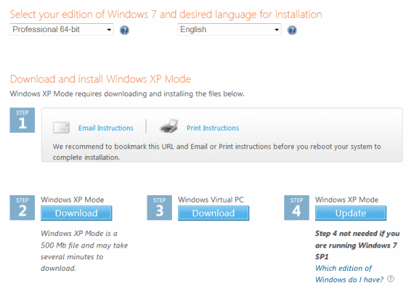 Comment installer le mode XP sur Windows 7 sans virtualisation