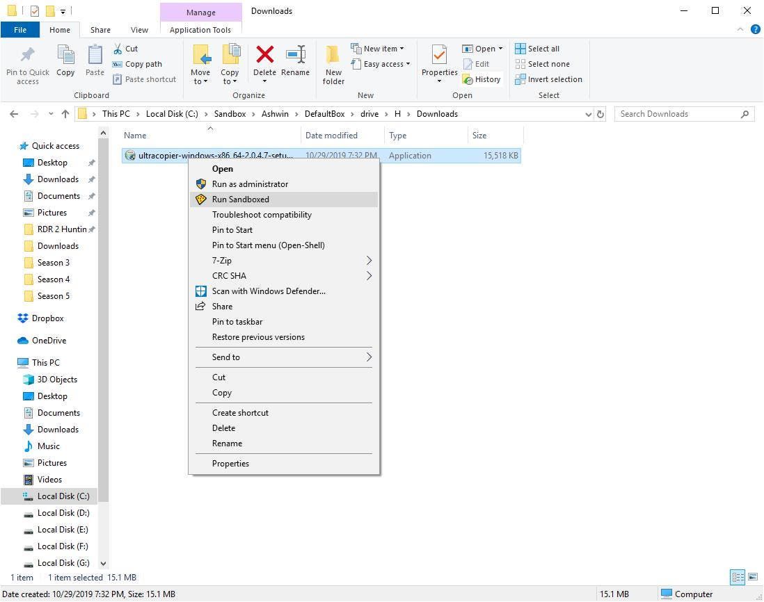 How to use Sandboxie installing programs 2