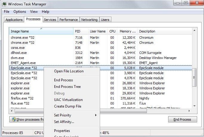 end epicscale process
