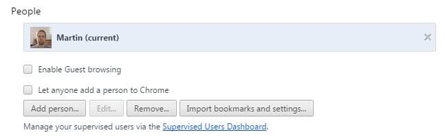 chrome user profile