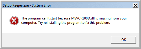 Perbaiki Program Tidak Dapat Mulai Karena MSVCR100D.dll Hilang Dari Komputer Anda.