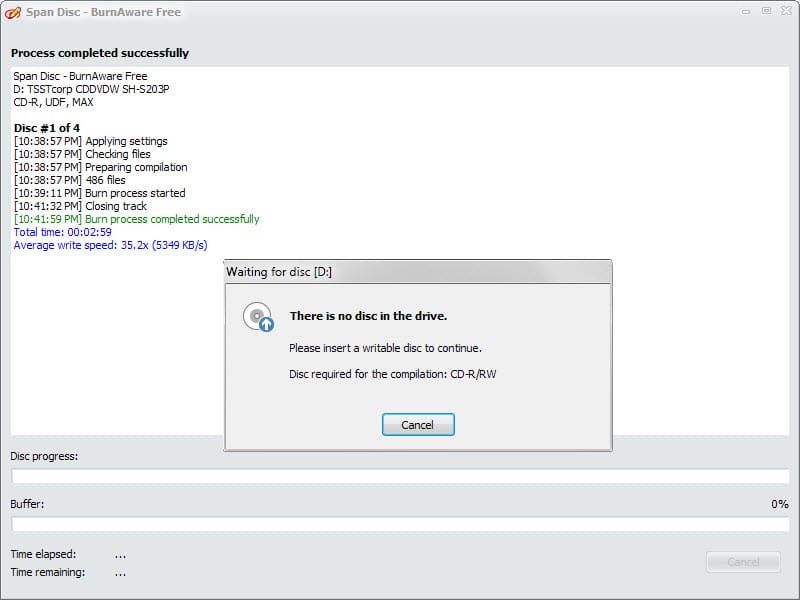 burn multiple discs