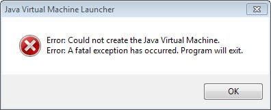 แก้ไขข้อผิดพลาด: ไม่สามารถสร้าง Java Virtual Machine บน Windows ได้