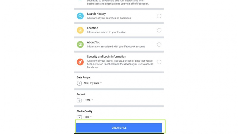 create file to recover deleted facebook photos