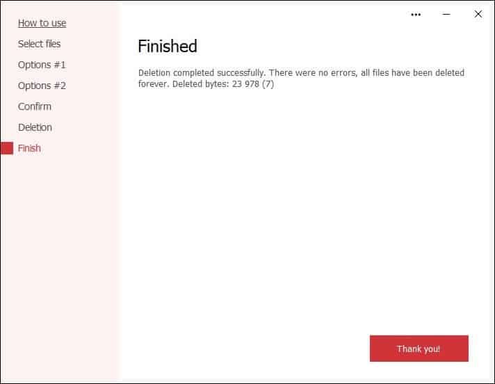 Secure File Deleter - تم التمزيق بنجاح