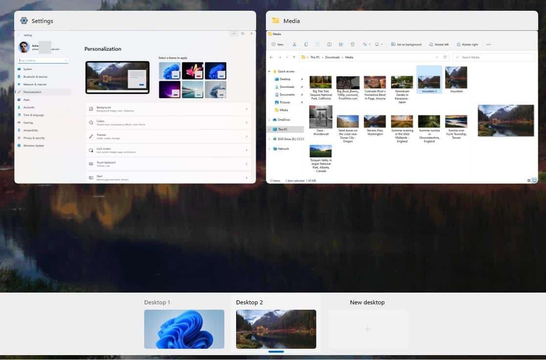 Windows 11 - มุมมองงาน