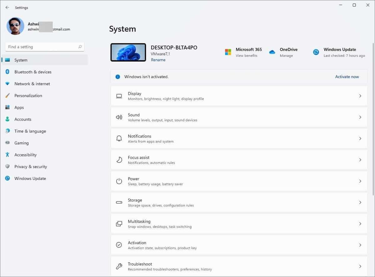การตั้งค่า Windows 11