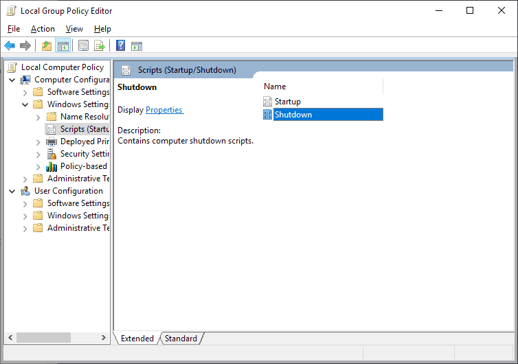 empty recycle bin shutdown