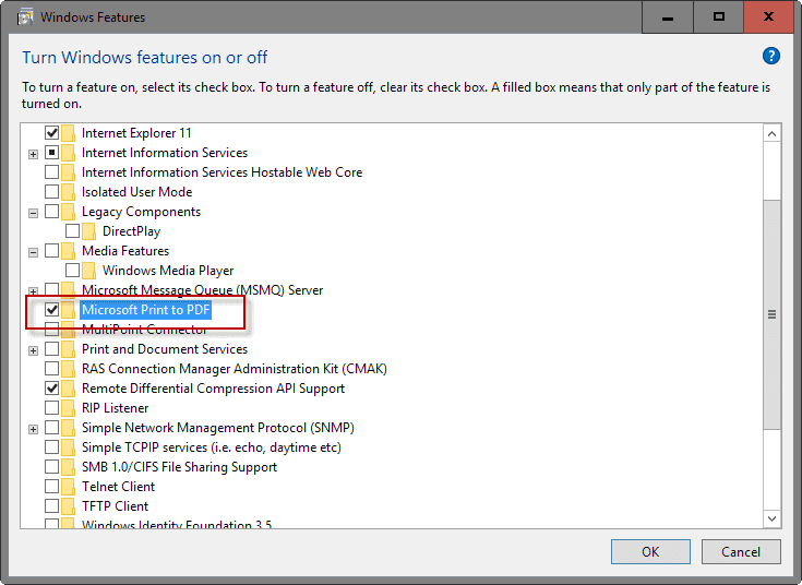 microsoft print to pdf