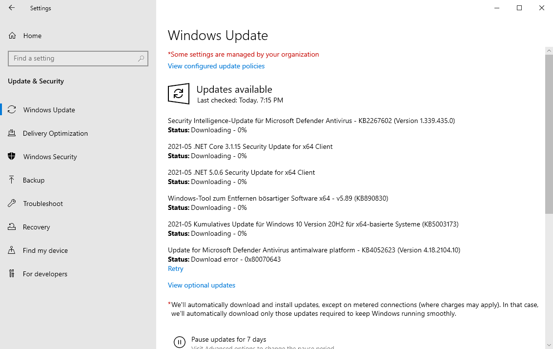 Windows 10 업데이트 2021년 5월