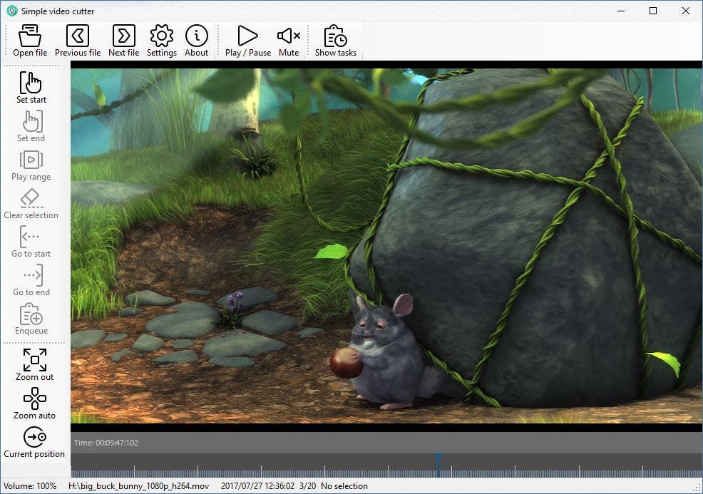 SimpleVideoCutter video preview