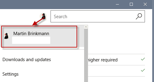 windows store sign out
