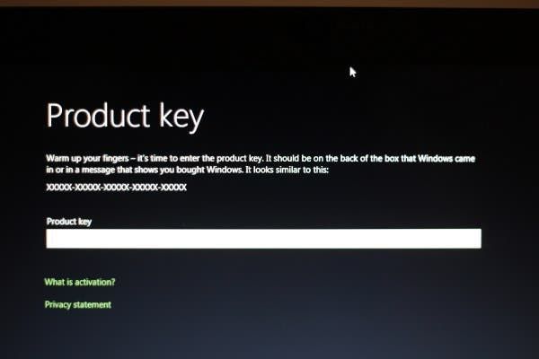 Windows 8-productsleutel, bij het opnieuw instellen, opnieuw installeren