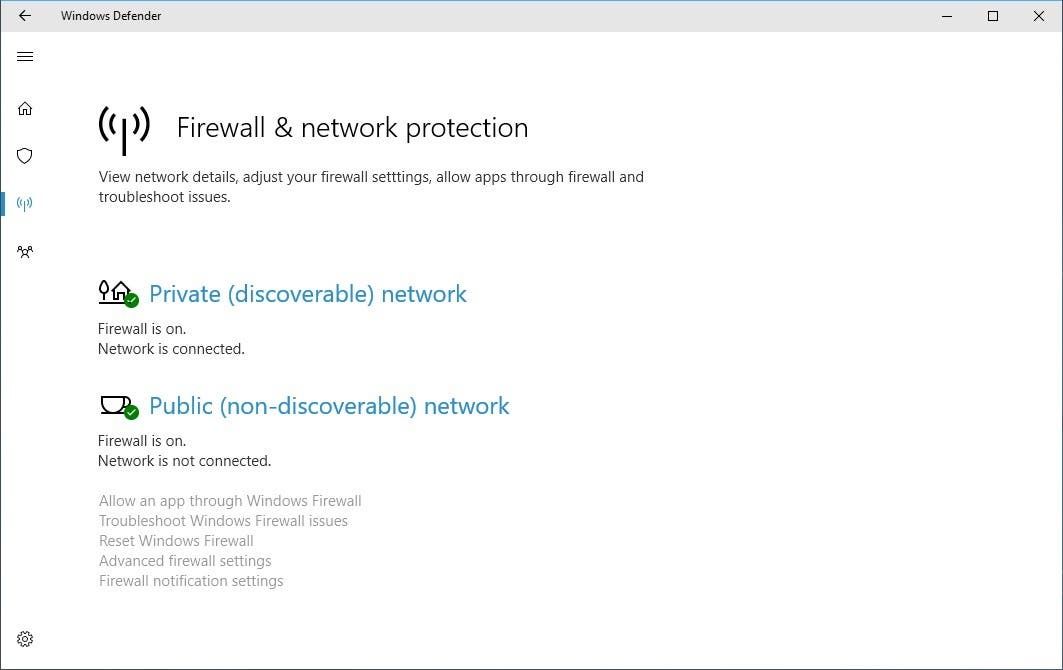 windows defender firewall