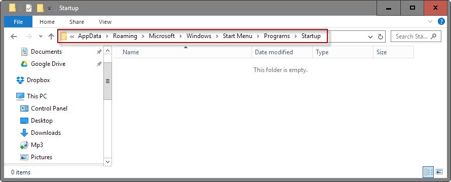 windows autostart locations folders