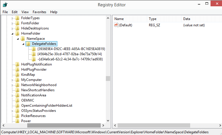 windows 10 home registry
