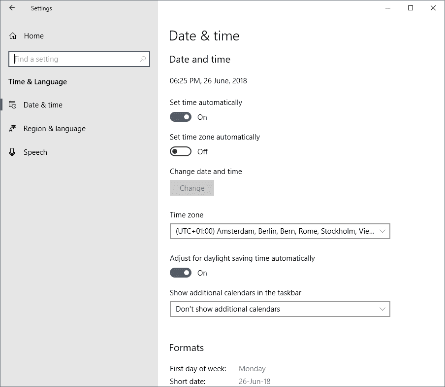 Como alterar os formatos de hora e idioma no Windows 10
