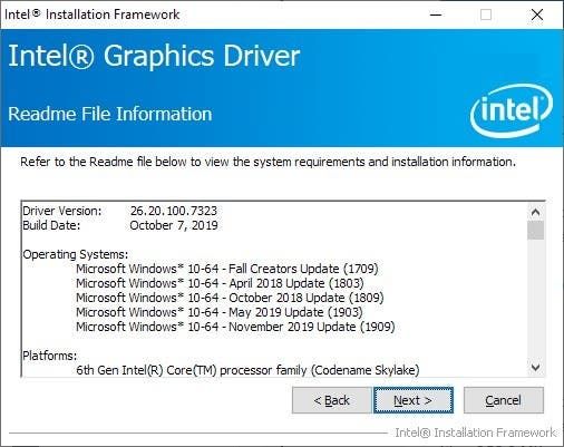 Intel Graphics Drivers for Windows 10 1909 released and here