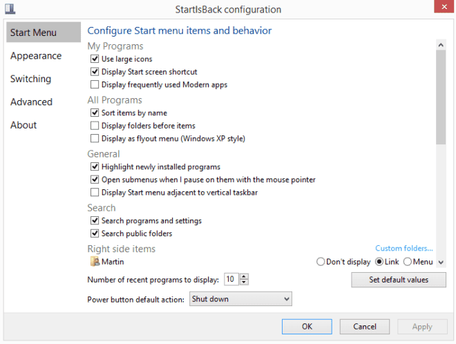 startisback start menu