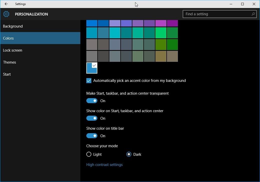 dark mode