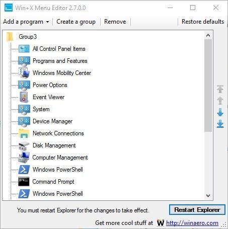 winx menu editor