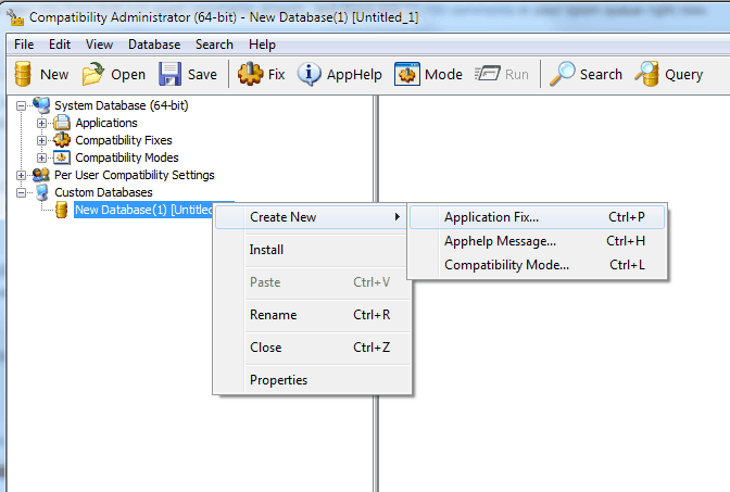 application compatibility listing