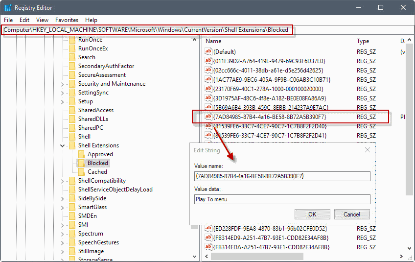remove cast to device windows 10