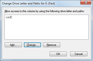 change drive letter