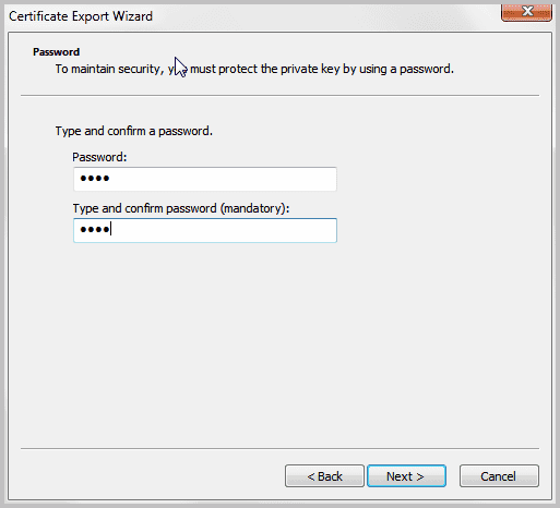 private key password